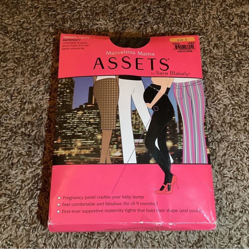 Spanx Assets marvelous mama maternity terrific tights, black, size: 2